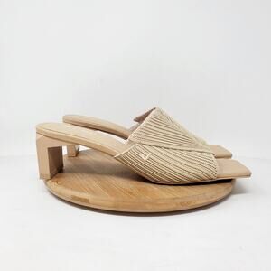 Vivaia Shoes Womens 40 Jude Square Toe Slide‎ Block Heel Sandals